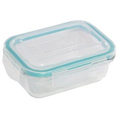 Mallony Контейнер Diafano 005470, 370 мл прозрачный/бирюзовый
