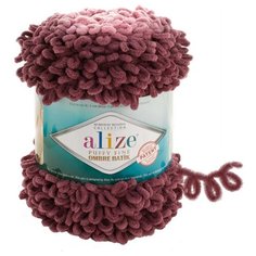 Пряжа Alize Puffy Fine Ombre Batik, 100 % полиэстер, 500 г, 73 м, 7276 бордовый
