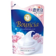 Мыло жидкое Cow Brand Bouncia молочное с ароматом цветов, 430 мл