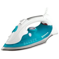 Утюг Sakura SA-3003 CRB/SBL/SV белый/бирюзовый