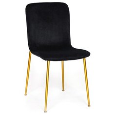 Комплект стульев TetChair Rex, металл/текстиль, 4 шт., цвет: черный/золотой