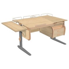 Стол ДЭМИ White-double СУТ-25-05 145x82 см клен/бежевый/серый