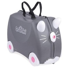 Чемодан trunki серый с принтом