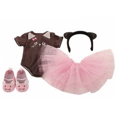 Gotz Комплект одежды Little Kitten для кукол 45-50 см 3402600 розовый/коричневый