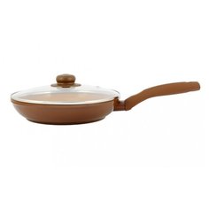 Сковорода NaturePan Ceramic CrPI26/кр 26см с крышкой, коричневый