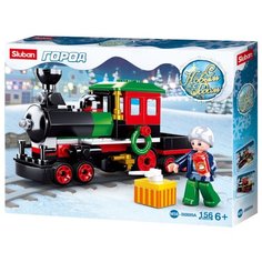 Конструктор SLUBAN Городская серия M38-B0889A С новым годом, Поезд