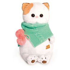 Мягкая игрушка Basik&Co Кошка Ли-Ли в бирюзовом снуде 24 см