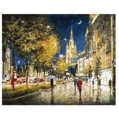 Белоснежка Картина по номерам "Вечерний свет Садового кольца" 40х50 см (227-AB)