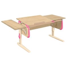 Стол ДЭМИ White-double СУТ-25-01К 145x55 см клен/розовый/бежевый