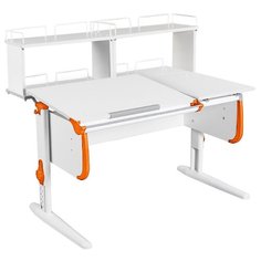 Стол ДЭМИ White-Double СУТ 25-01Д2 120x82 см белый/оранжевый/белый