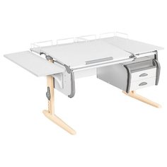 Стол ДЭМИ White-double СУТ-25-05 145x82 см белый/серый/бежевый
