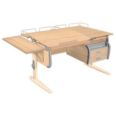 Стол ДЭМИ White-double СУТ-25-05 145x82 см клен/серый/бежевый