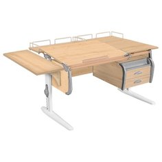Стол ДЭМИ White-double СУТ-25-05 145x82 см клен/серый/белый
