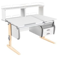 Стол ДЭМИ White-Double СУТ-25-04Д2 120x82 см белый/серый/бежевый