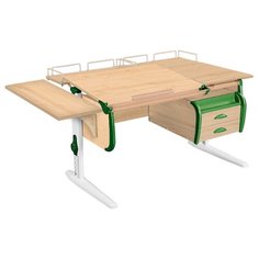 Стол ДЭМИ White-double СУТ-25-05 145x82 см клен/зеленый/белый