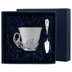 АргентА Набор чашка чайная "Лебедь"+ ложка (2 предмета)