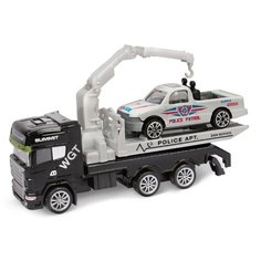 Набор машин Пламенный мотор 870520 12 см черный/белый