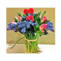 Рыжий кот Картина по номерам "Пучок красивых полевых цветов" 30x40 см (ХК-7701)