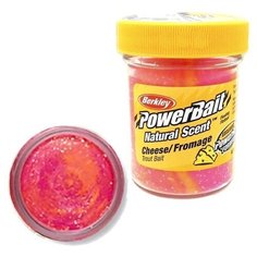Паста Berkley Powerbait Natural Scent Trout Bait сыр/блестки розовый