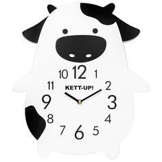 Часы настенные кварцевые KETT-UP Коровка белый/черный