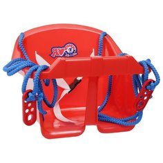 RT Качели Технок с барьером безопасности красный