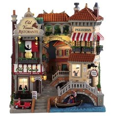 Фигурка Lemax фасад Маленькая Венеция 28 х 25 х 13 см бежевый/красный