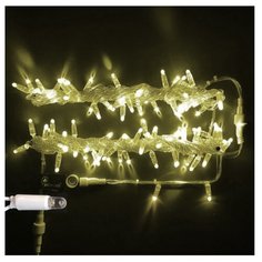Гирлянда Rich LED Нить RL-S10C-220V-CT, 1000 см, 100 ламп, теплый белый/прозрачный провод