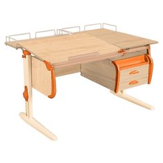 Стол ДЭМИ White-Double СУТ-25-04 120x82 см клен/оранжевый/бежевый