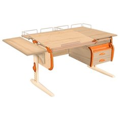 Стол ДЭМИ White-double СУТ-25-05 145x82 см клен/оранжевый/бежевый