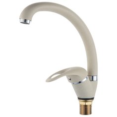 Смеситель для кухни (мойки) Ростовская Мануфактура Сантехники SL135-011F, бежевый однорычажный