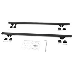 багажник AMOS Futura на рейлинги Lifan X60 (2012 - н.в.), 1.2 м черный Амос