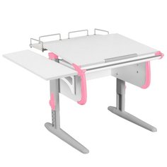 Стол ДЭМИ White-Стандарт СУТ-24-02 100x82 см белый/розовый/серый