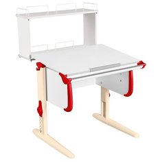 Стол ДЭМИ White-Стандарт СУТ-24-01Д 75x82 см белый/красный/бежевый