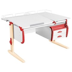 Стол ДЭМИ White-Double СУТ-25-04 120x82 см белый/красный/бежевый