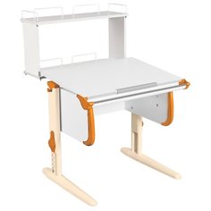 Стол ДЭМИ White-Стандарт СУТ-24-01Д 75x82 см белый/оранжевый/бежевый