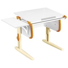 Стол ДЭМИ White-Стандарт СУТ-24-01К 100x55 см белый/оранжевый/бежевый