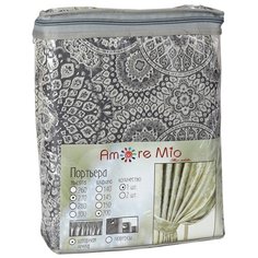 Портьеры Amore Mio RR 90021 на ленте 270 см серый