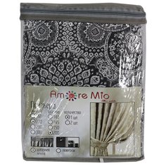 Портьеры Amore Mio RR 90021 на ленте 270 см черный