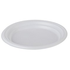 OfficeClean Тарелки одноразовые пластиковые 20,5 см (100 шт.) белый