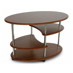 Столик журнальный Калифорния мебель Эллипс СЖ-01, ДхШ: 90 х 60 см, орех