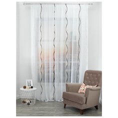 Тюль Amore Mio RR 61030 Фентези на ленте 270 см, 1 шт. коричневый/белый