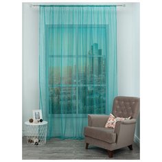 Тюль Amore Mio RR 95726 на ленте 270 см бирюзовый