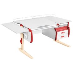 Стол ДЭМИ White-double СУТ-25-05 145x82 см белый/красный/бежевый