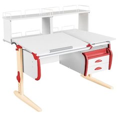 Стол ДЭМИ White-Double СУТ-25-04Д2 120x82 см белый/красный/бежевый