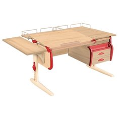 Стол ДЭМИ White-double СУТ-25-05 145x82 см клен/красный/бежевый