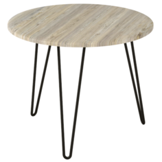 Столик журнальный Калифорния мебель РИД 430, d: 55 см, скания натуральный/черный