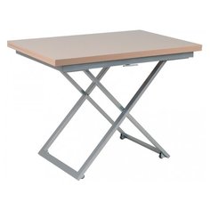 Стол Levmar Compact G41/S59, раскладной, ДхШ: 70 х 100 см, длина в разложенном виде: 140 см, капучино глянец Левмар