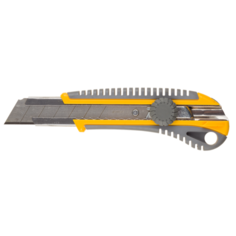 Монтажный нож STAYER 09141 желтый/серый