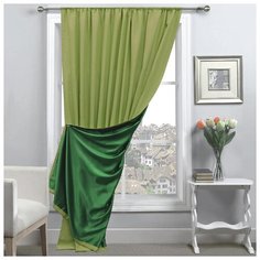 Портьеры Amore Mio RR MILAN на ленте 270 см 1 шт. зеленый