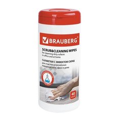 Салфетки Brauberg с эффектом скраб 40 шт